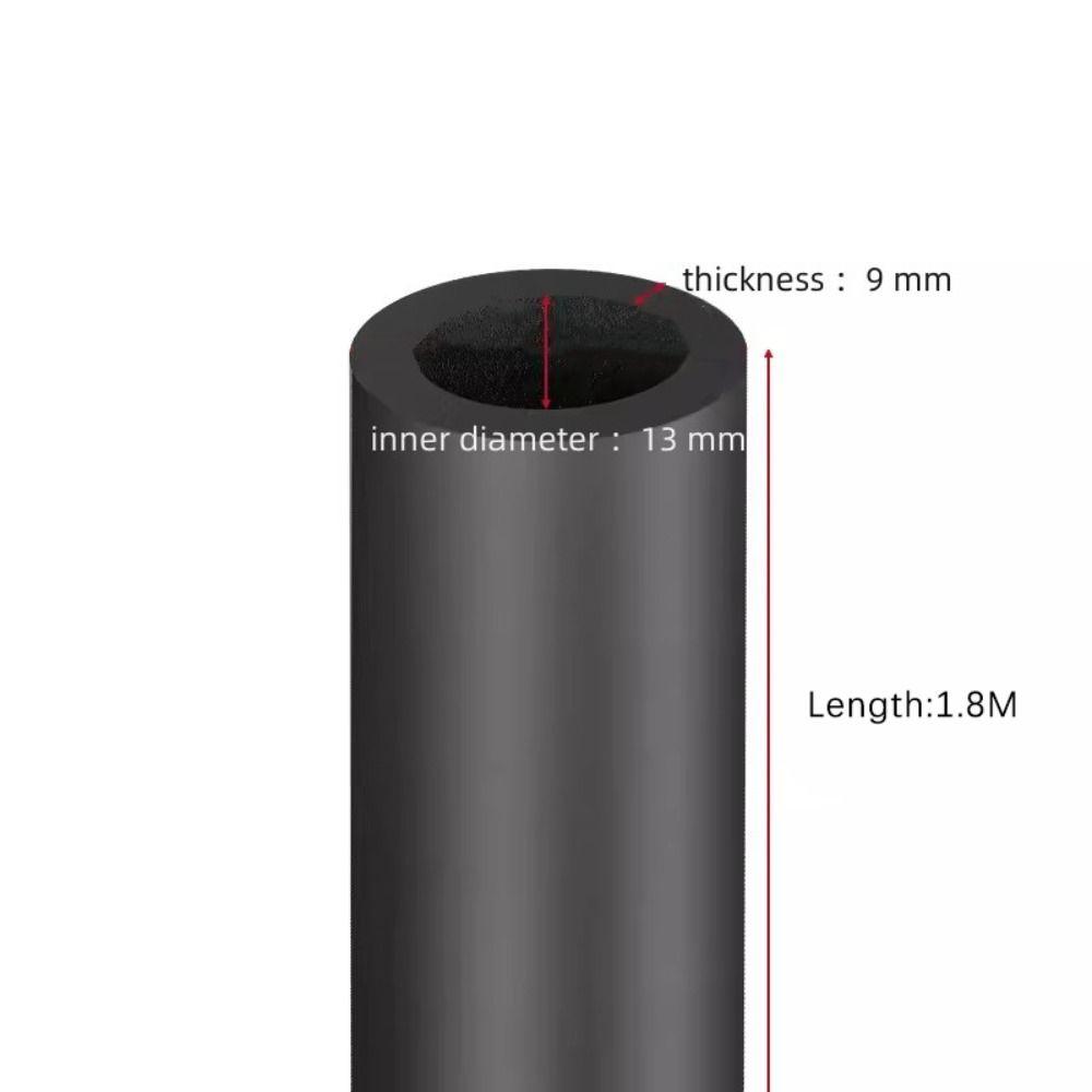 Черная губчатая резина Труба Антифриз Теплоизоляция Трубчатый 1,8 м Защита трубы