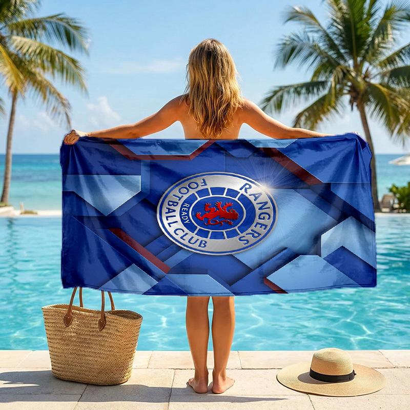 Rangers FC принт Быстросохнущее пляжное полотенце Микрофибра Впитывающее Портативное для путешествий Полотенце для плавания