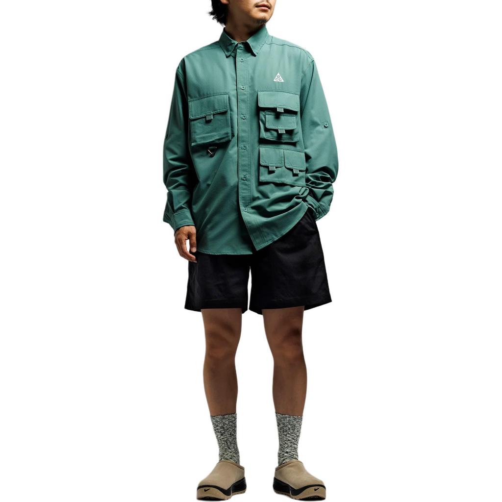 Men's Shirt Nike Dry Fit UV 'Devestation Trail' Shirt Men's Vintage Green