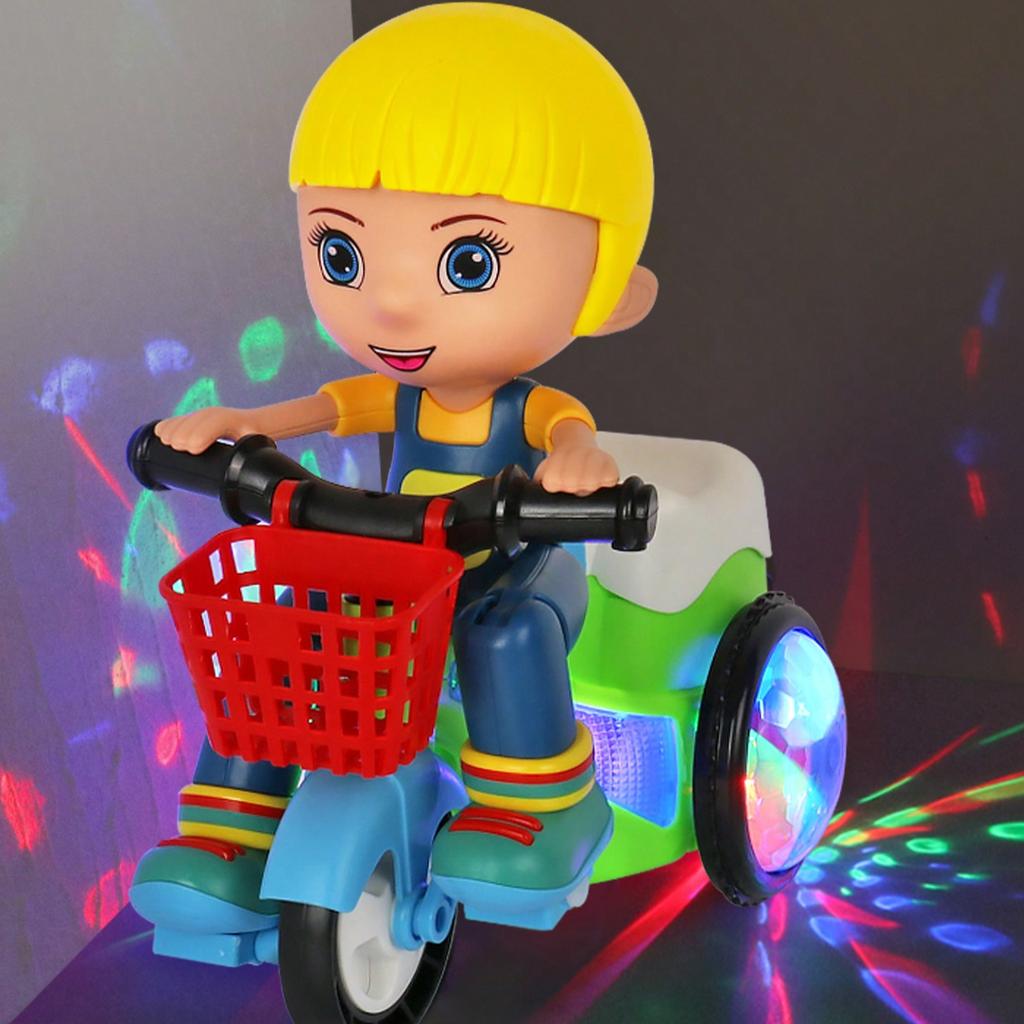 Вращающаяся на 360° машина-трюкач со светом и музыкой, игрушечная машина с автоматической деформацией и объездом препятствий, идеальный подарок на Рождество, Хэллоуин, Пасху [Без батареек]