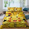 2026New Pikachu Cartoon Three-piece Bedding Set, Suitable for Bedroom Decor, Available in Large and Extra-large Sizes.