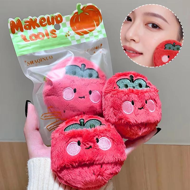 Ultra-thick Long Plush Makeup Puff Cosmetic Tool Broccoli Tomato for Natural Finish