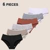 FINETOO 6PCS Seamless Cotton Printing Panties Low Waist Breathable Underpants Spring Autumn XS-XXL Underwear Female Comfortable Lingerie