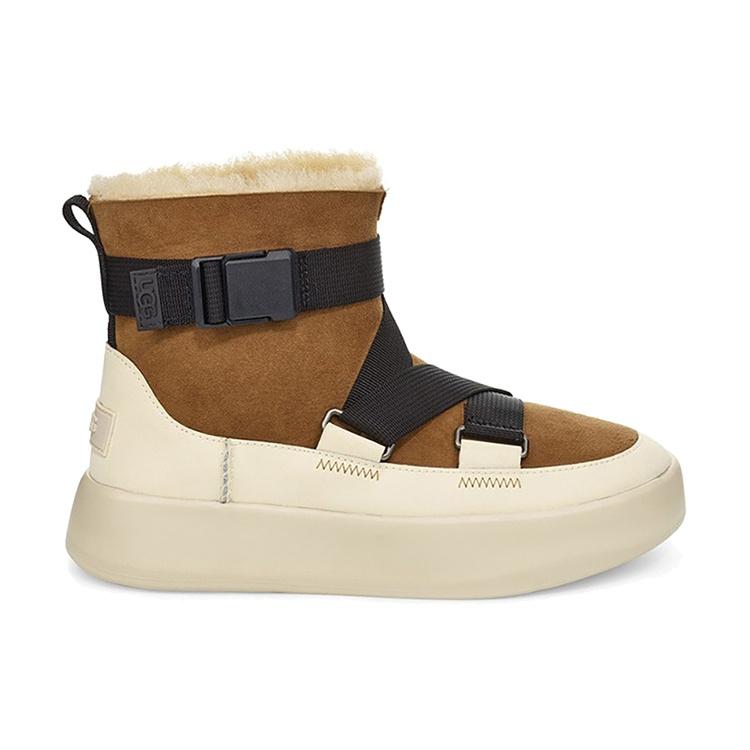 UGG Classic Boom Buckle Suede Thermal Slip Resistant Thermal Slip Resistant Short Snow Boots Women's Brown 1104616-CHE
