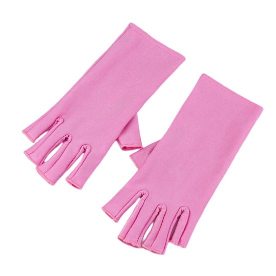 1 пара перчаток для ногтей, дышащие, устойчивые к ультрафиолетовому излучению, без запаха, эластичные, моющиеся, защита от солнца, полиэстер, для профессионалов, половина пальца