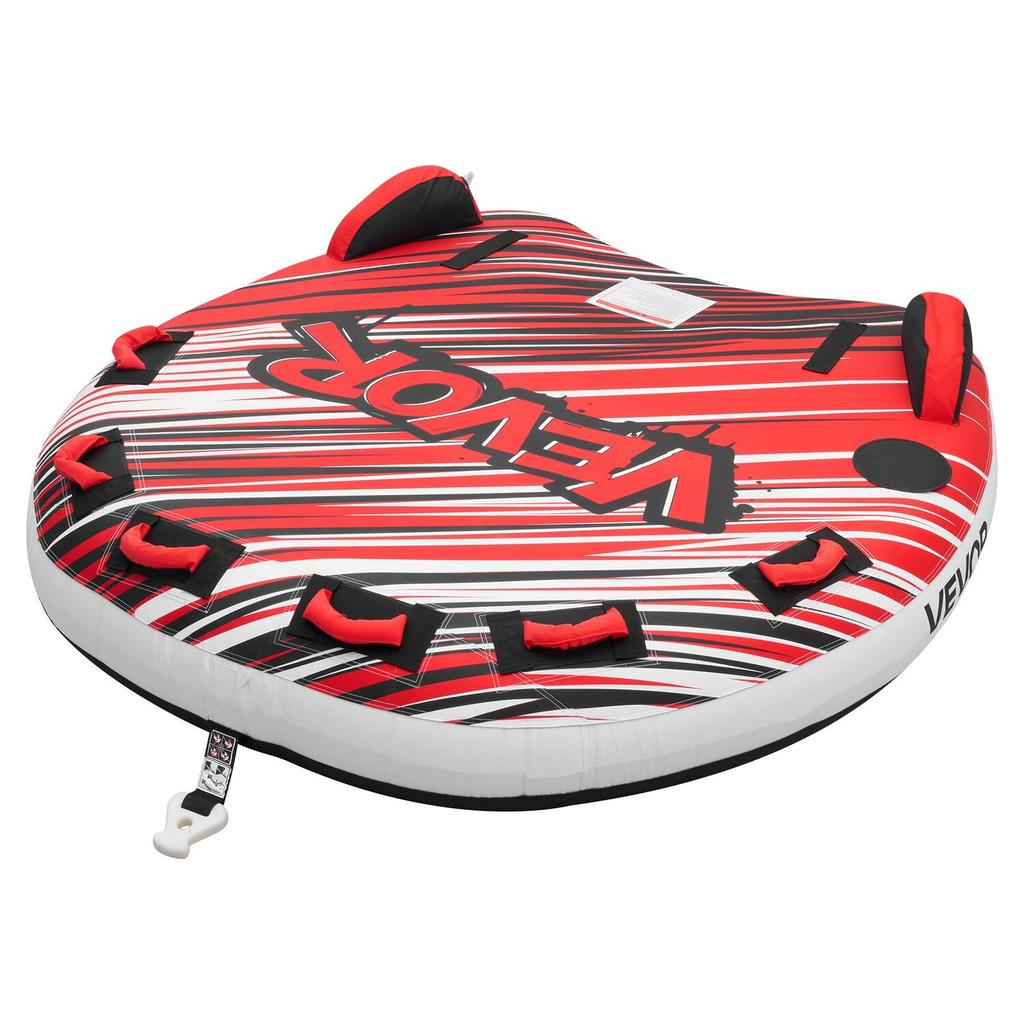 Towable Tube for Boating, 3 Riders Inflatable Boat Tubes and Towables, 231 kg Capacity Water Sport Towable Tube for Boat to Pull - with Fins, Full
