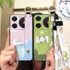 Silicone Wrist Strap Phone Case For ZTE Nubia Music Lanyard Durable Wristband Soft case Ring Anti-knock Cartoon Cute