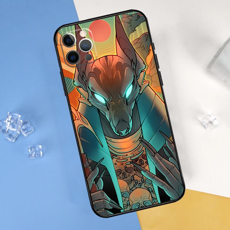 Чехол для телефона с изображением Анубиса и Анха, Египетский Бог, для iPhone 16 Pro Max 13 12 Mini 11 14 15 Pro Max XR 16 15 Plus 16e