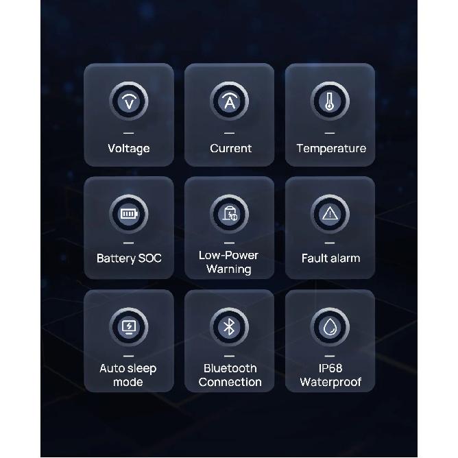 ANT BMS Bluetooth Дисплей уровня заряда батареи 2,8 дюйма Bluetooth RS485 Напряжение Ток Температура Кулонометр Индикатор емкости