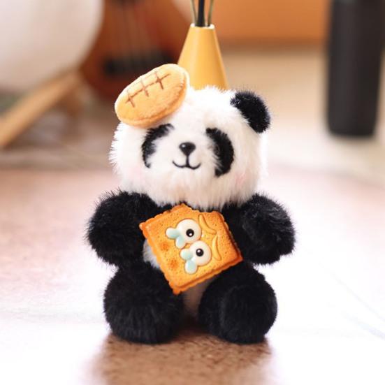Кукольный кулон Брелок Мультяшный Форма панды Плюшевая кукла Держатель для ключей Легкий брелок Декоративный аксессуар для сумки