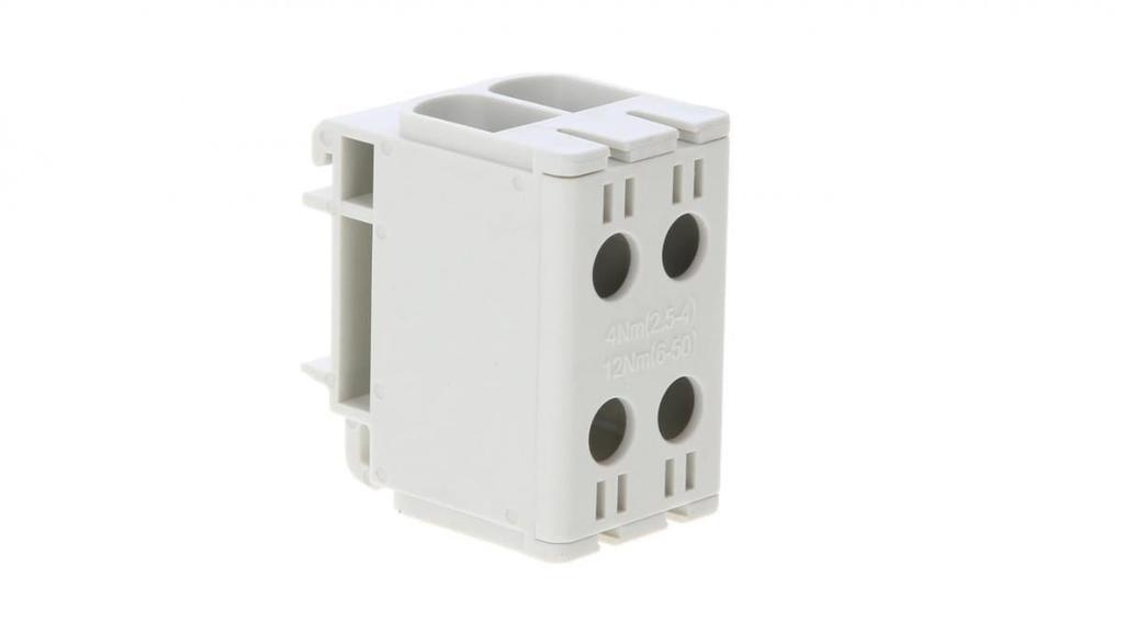 Distribution-Branch Block 2X1-Pole Al/Cu 2.5-50Mm2 Gray Flat Mounting and for Th Rail Wlz35/2X50/ 48.251