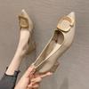 With Medium Heels Square Shoes For Women Office Woman Pumps Luxury Women's Vacation Hot Trendy And Low Price Slip On
