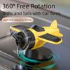 360° Rotary Car Center Console Decorations Solar Powered Aircraft Ornaments  Desktop Ornament