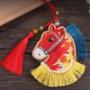 Chinese Style Pony Embroidered Pendant Tassel Car Hanging Ornaments  National Wind Style