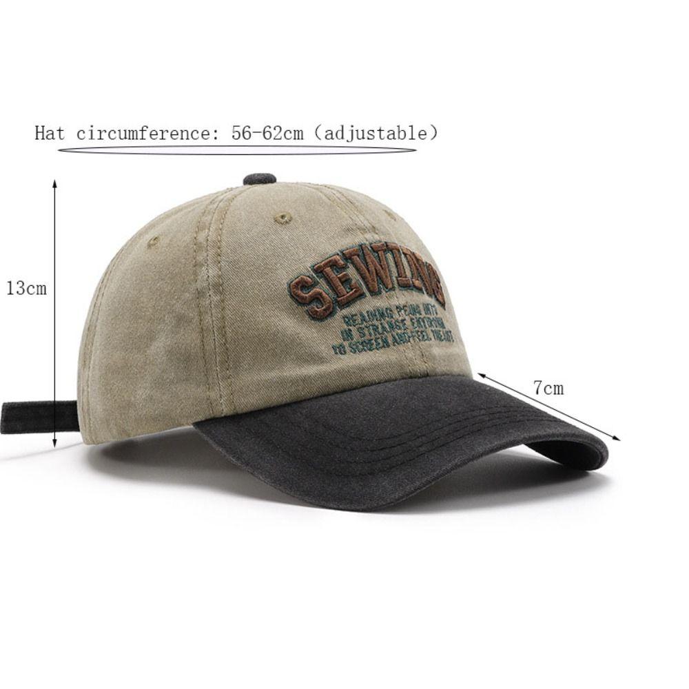 Letter Embroidery Baseball Caps Washed Sunscreen Cap Casual Dad Hat Unisex