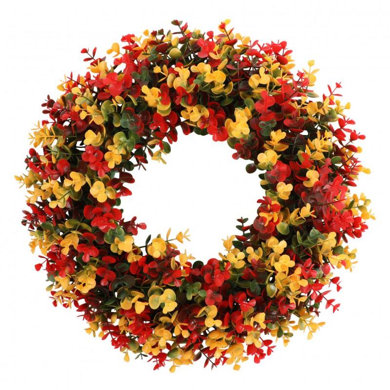 Artificial Eucalyptus Wreath Christmas Thanksgiving Halloween Home Door Decor Fake Flower Props