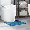 Non Slip Bathroom Mat with Toilet Cut Out Blue 50 X 50 Cm