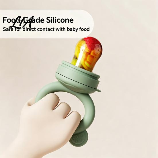 Food Grade Silicone Feeder Baby Fruit Feeder/Mold, Training Teething Relief Pacifier, Easy Infant Nibbler to Hold Safe Chewer for Infants Travel