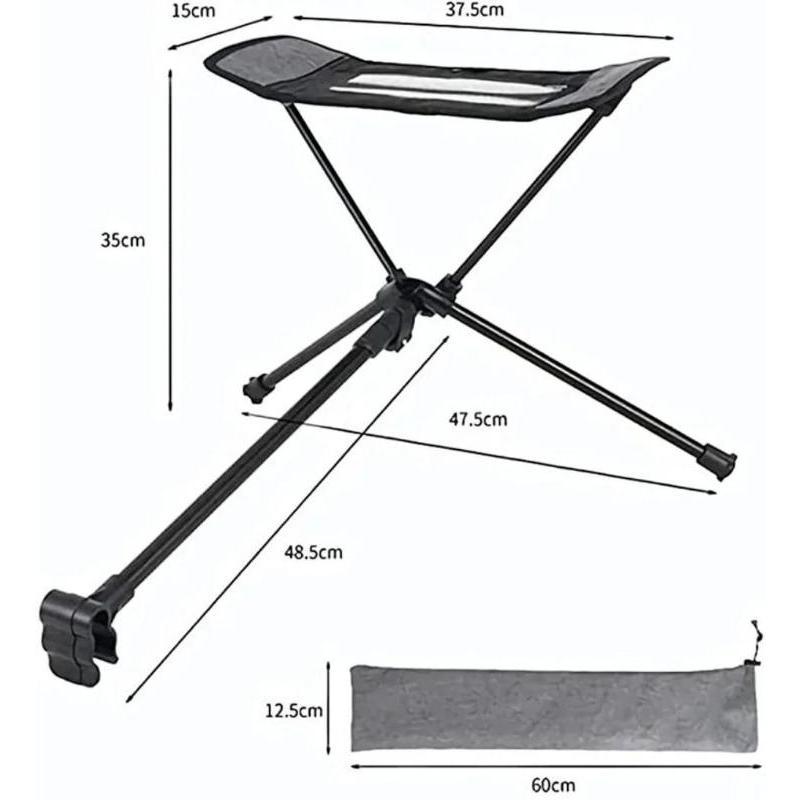 Portable Folding Retractable Footrest Leg Rest Camping Chair Kit For Reclining Swing Moon Beach Wholesale