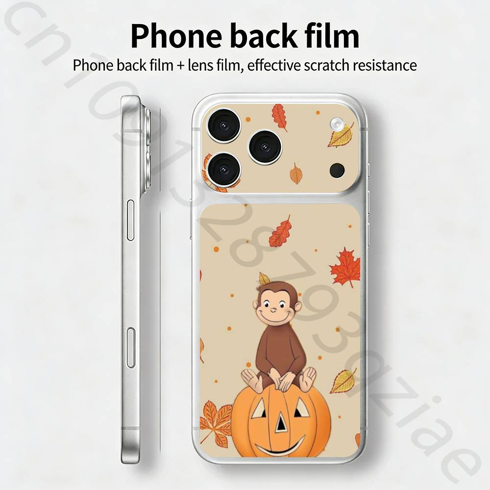 Наклейка-скин Mokey C-Curious G-Georges TICKET для iPhone 17 Pro/Pro max Защитная пленка для задней панели, рамки, камеры