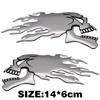 1pair Car Motorcycle Flame Ghost-Skull Head Styling Festival Decoration Sticker Emblem Decals Auto Exterior Decor