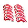 10pcs/Set High Strength PU Leather Golf Iron Head Covers Set