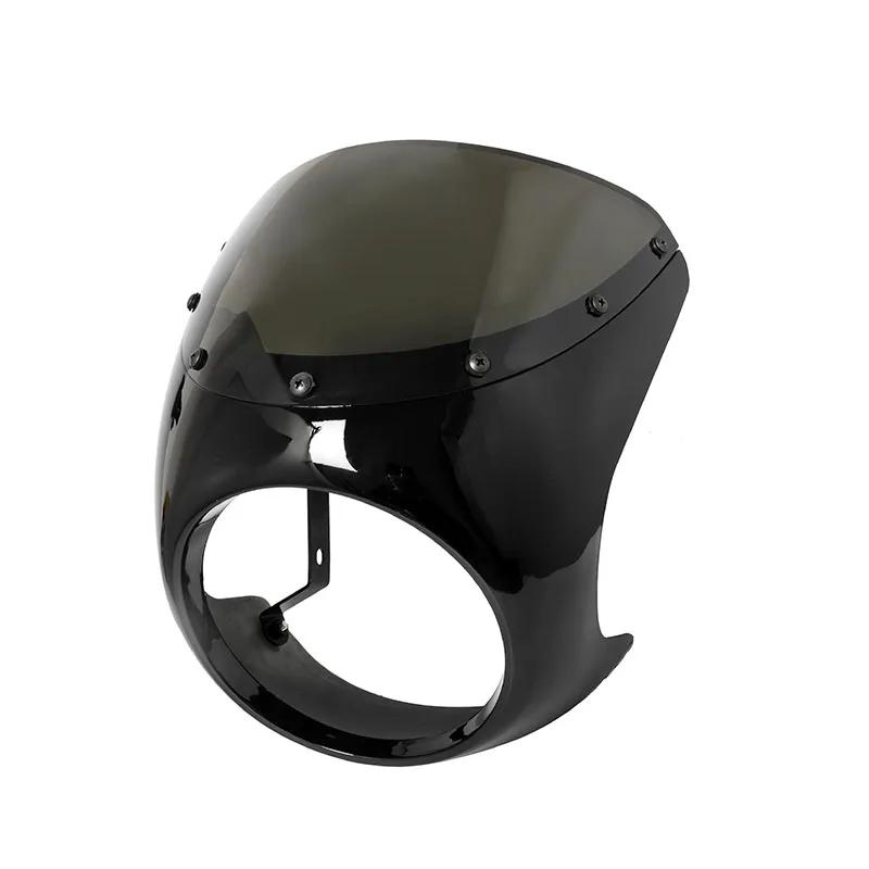 7 Inch Retro Cafe Racer Headlamp Windscreen Waterproof Anti-fall Fairing Headlight Shade Modification Accessories