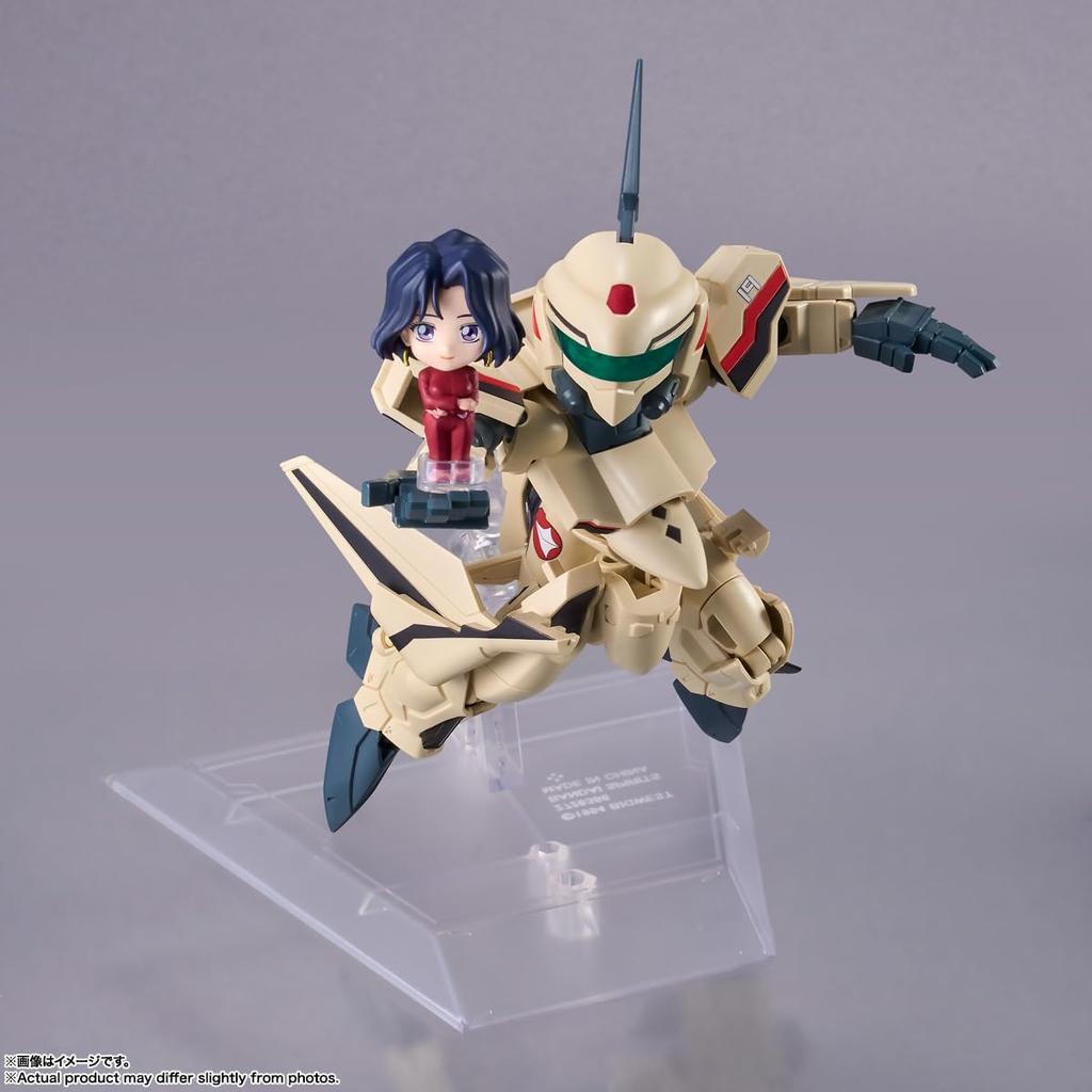 TAMASHII NATIONS TINY SESSION Macross Plus YF-19 (Модель Исаму Дайсона) с Myung Phan Loong, Примерно 110 мм, Раскрашенная подвижная фигурка из ПВХ и АБС