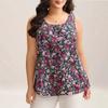 Women's Summer Vest Print Sleeveless Round Neck Floral Bohemian Casual Loose Vest