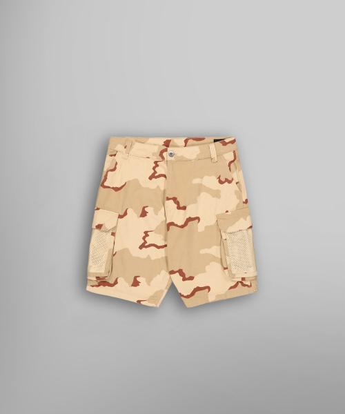 ALPHA INDUSTRIES Сетчатые шорты-карго Камуфляж Пустынный камуфляж 91