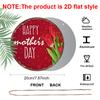 2D Flat, 1pc Round Aluminum Hanging Sign - "Happy Mother's Day" Vintage Dutch Tulip Flower Metal Wall Art, Vintage Red Petal & Heart Design, Perfect