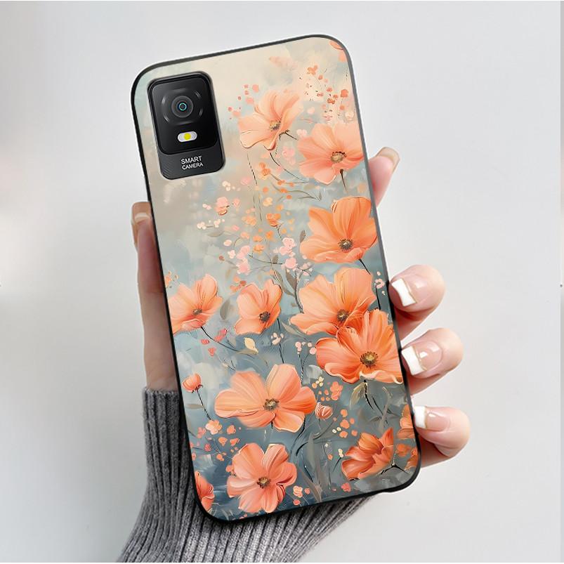 For TCL 403 405 406 406s 408 Case Luxury Fashion Butterfly Flowers Soft Silicone TPU Phone Casing For TCL T506D Protective Cover