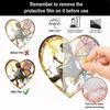 Yousheng Fairy Hanging Decoration Heart Wall Pendant Acrylic Stained Glass Shape Pendant for Home Garden Decor