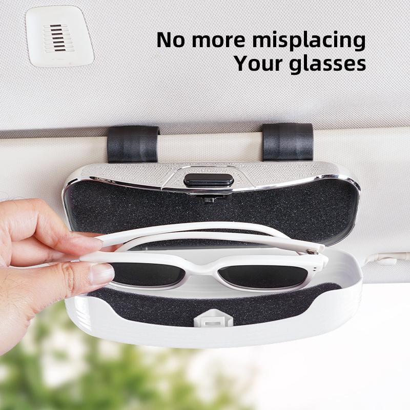Car Sun Visor Glasses Case Sunglasses Holder Accessories For Ford F150 Ranger KHJSD8 Fiesta Focus Transit Mustang Mondeo MK2 MK3 MK7
