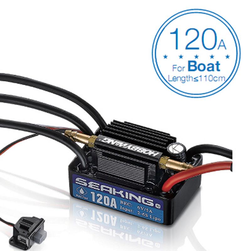 Оригинальный электронный регулятор скорости Hobbywing 2-6S Seaking 120A V3 ESC для радиоуправляемых лодок