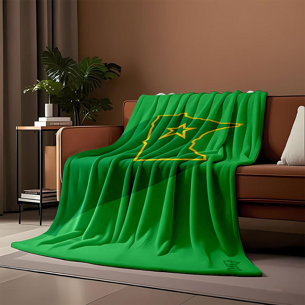 Minnesota State Outline with Star print blanket soft and cozy perfect for the living room bed sofa or a nap,gift