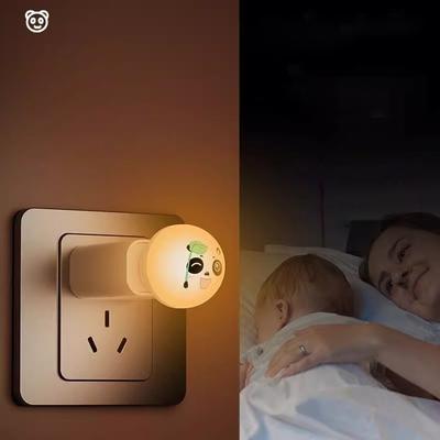 Usb Panda Искусственный умный голосовой ночник с управлением от кровати, кемпинговая вилка, светодиодные лампы для сна в помещении