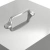 Chicken Treadle Feeder Silver 25 x 42 x 40 cm Galvanized Steel