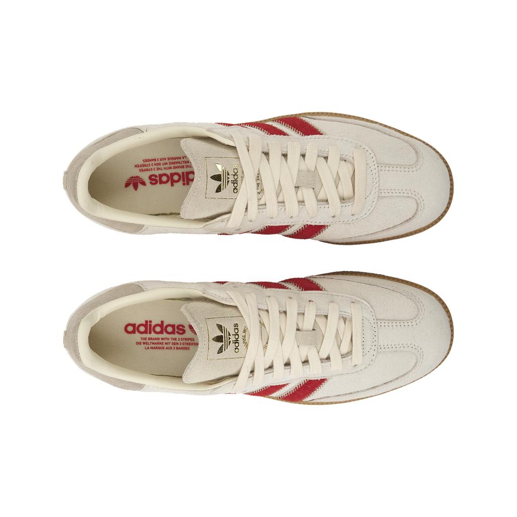 adidas Samba OG Пакет из пони-волоса - Чудо-бежевый Алый Женские Кроссовки Крем Крем-белый JS3935