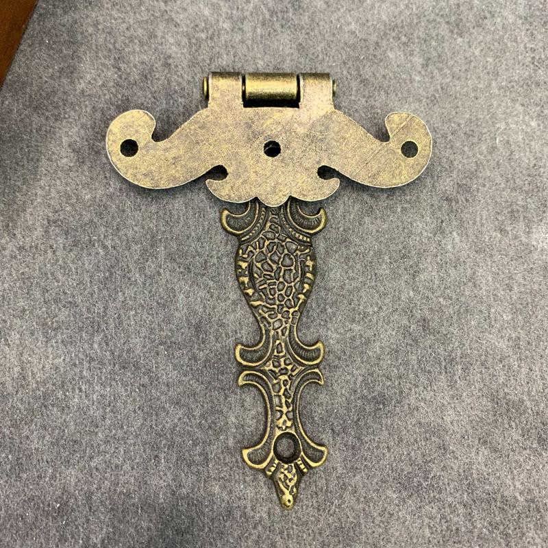 2 шт., стыковые петли для дверей шкафа из цинкового сплава, винтажные большие петли с латунным покрытием для ювелирных изделий, деревянная шкатулка, декоративная мебельная фурнитура