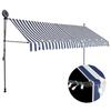 VidaXL Manual Retractable Awning with LED Terrace Awning Garden Awning Outdoor Balcony Awning Window Shading 145847