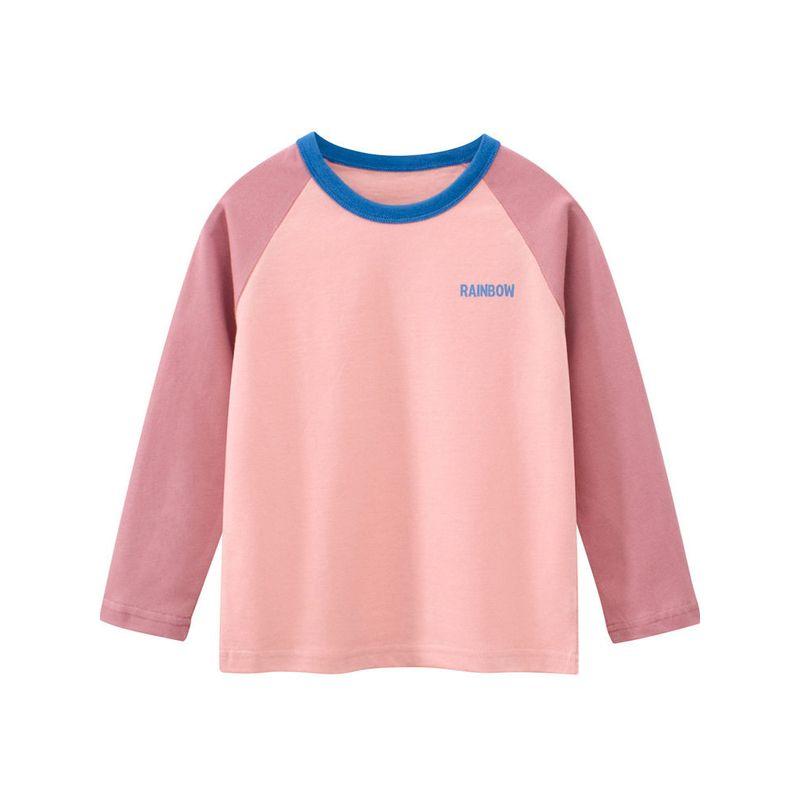Brand Foreign Trade Children's Clothing Spring New Style Girls' Round Neck Pure Cotton Base Shirt Children's Long-Sleeve T-Shirt Baby Clothes Ins