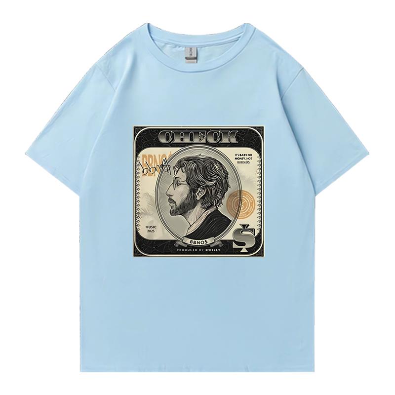 New in Hot Sale Bbno$ Check Fans Tour 2025 T Shirts Men Women Y2k Funny vintage short sleeve T-shirt Unisex 100% Cotton clothing