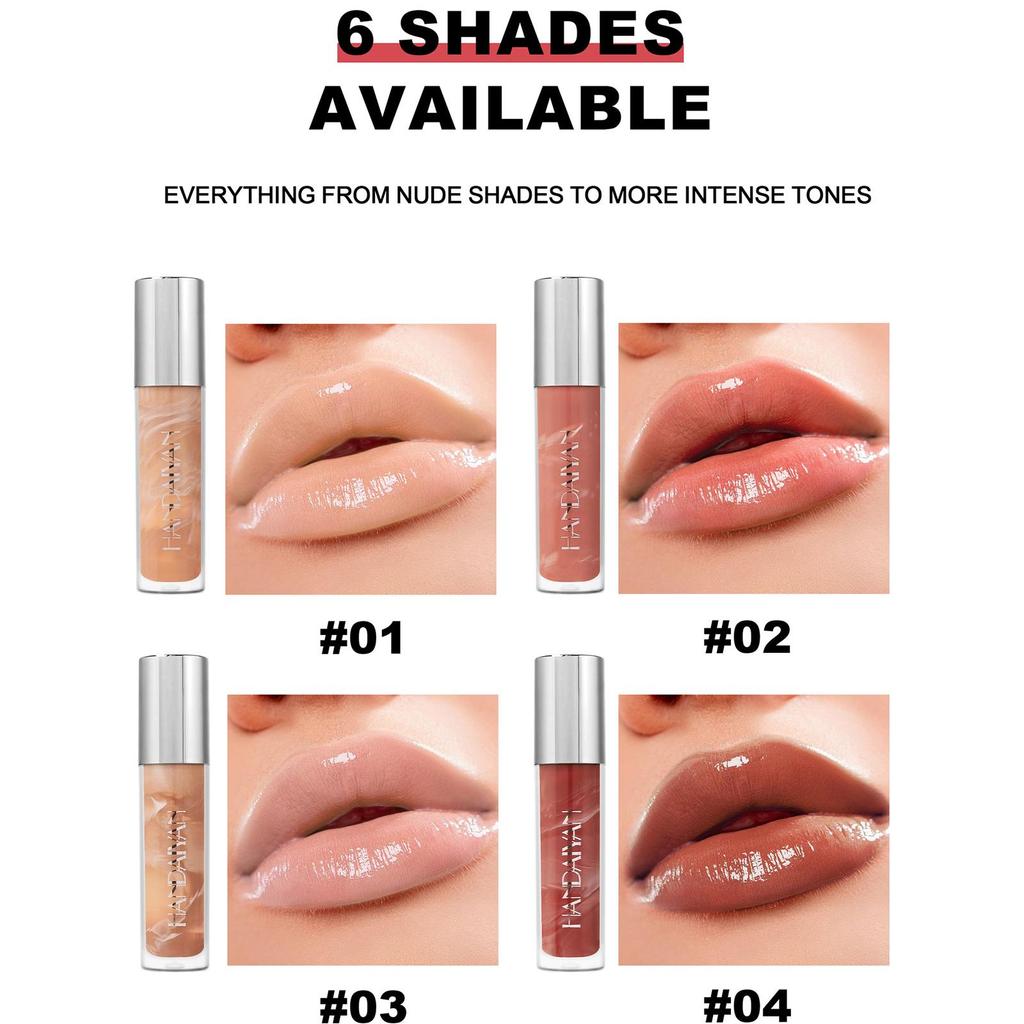 HANDAIYAN Блеск для губ, сексуальный, пухлый, блестящий, хрустальный, жидкая помада, водостойкий, увлажняющий, масляный, блеск для губ, макияж