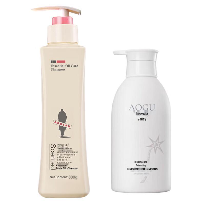 Adolph Gentle Silky Shampoo & Refreshing Shower Gel Set