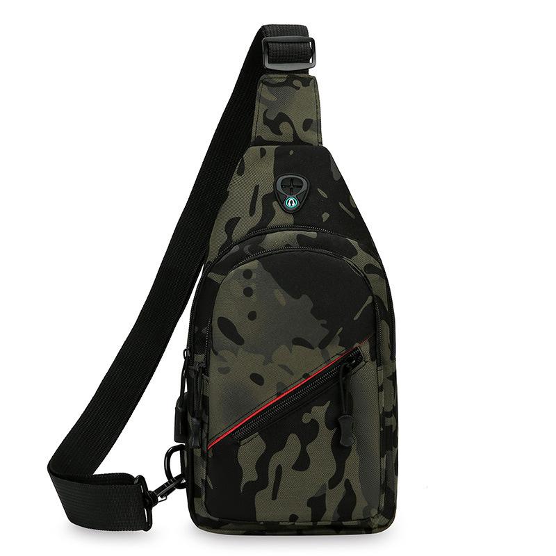 Men's Chest Bag Multifunctional Outdoor Sports Riding Crossbody Bag Light and Durable Fashion Simple Shoulder Bag Tide.