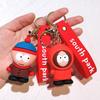 South Parkes Dolls Key Chains Anime Figure Key Ring Kawaii Bags Pendant Kids Toys Cute Car Key Chain Backpacks Pendants Gifts