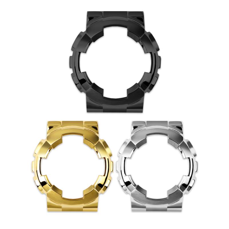 Модифицированный золотой корпус, безель, металлический ремешок для часов, набор для Casio G-SHOCK Black Samurai GA-110GB GA100 GA120, ремешок для часов из нержавеющей стали