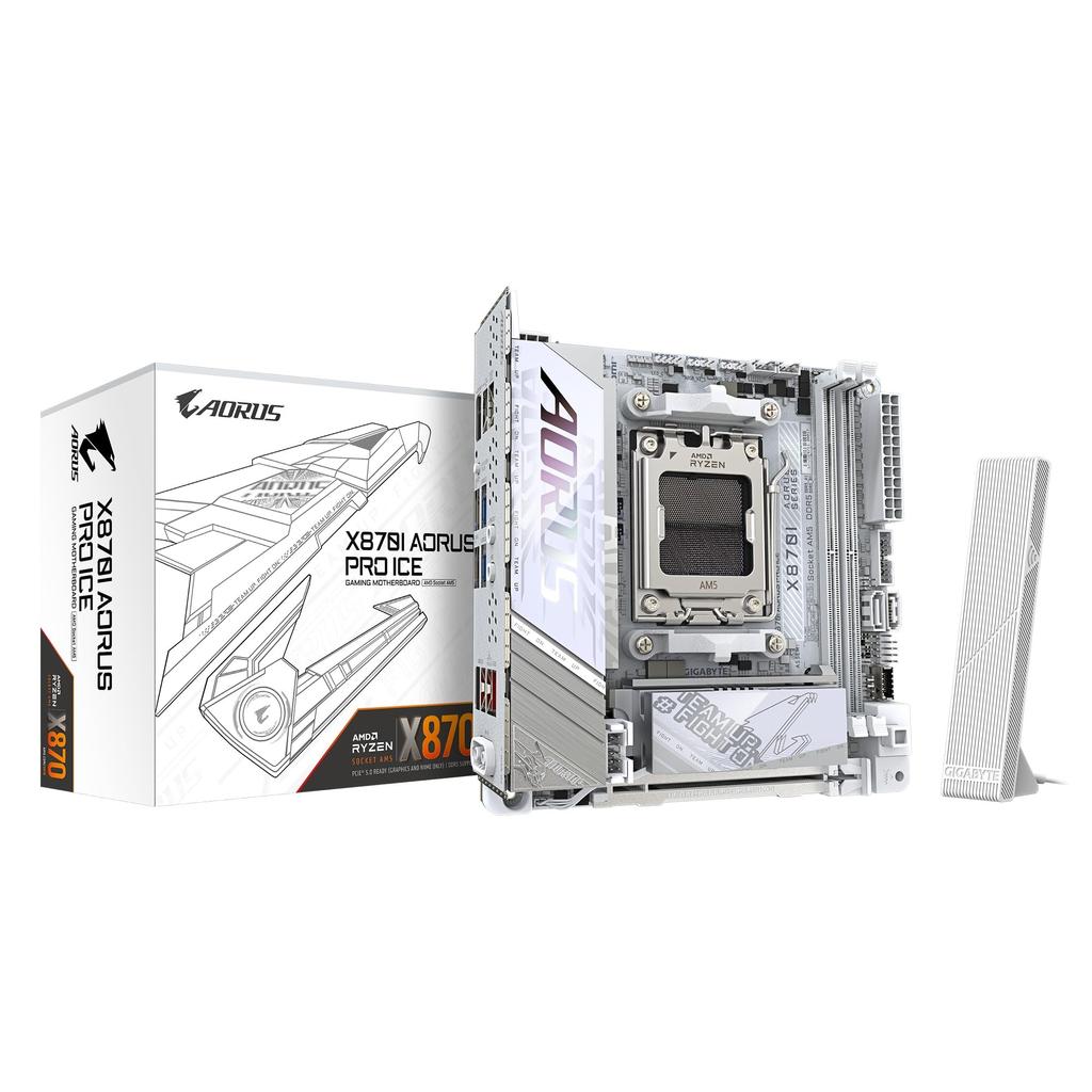 Gigabyte X870I AORUS PRO ICE AMD X870 Чипсет Материнская плата Белый MB6574 Mini-ITX