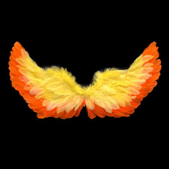 Lightweight Angel Wings 2Pcs Feather for Women Girls Fairy Costume Compact with Elastic Straps Halloween Cosplay Party Stage Performance Prop